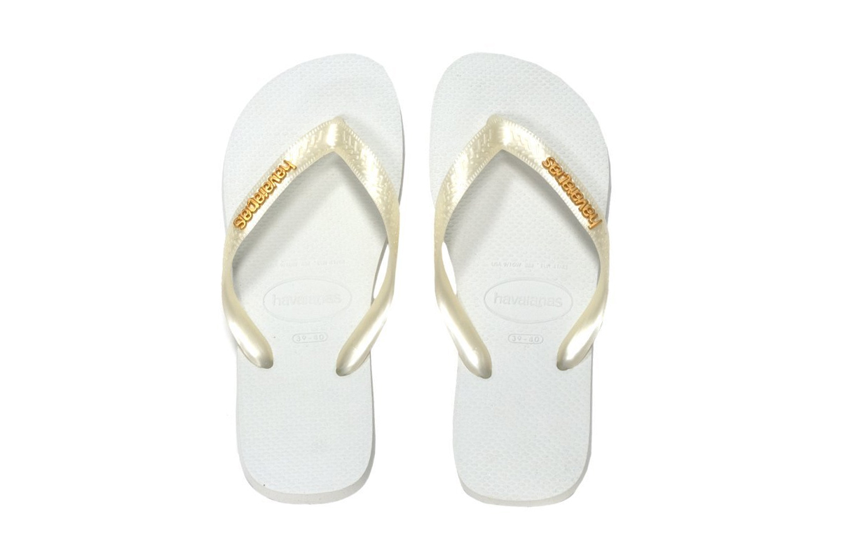 Havaianas top logo metallic on sale gold